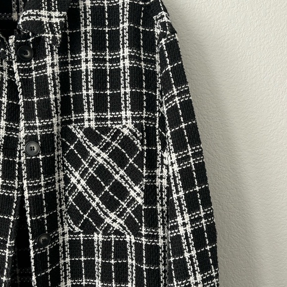 Petal & Pup, Black and White, Shacket, Small - Picture 4 of 6